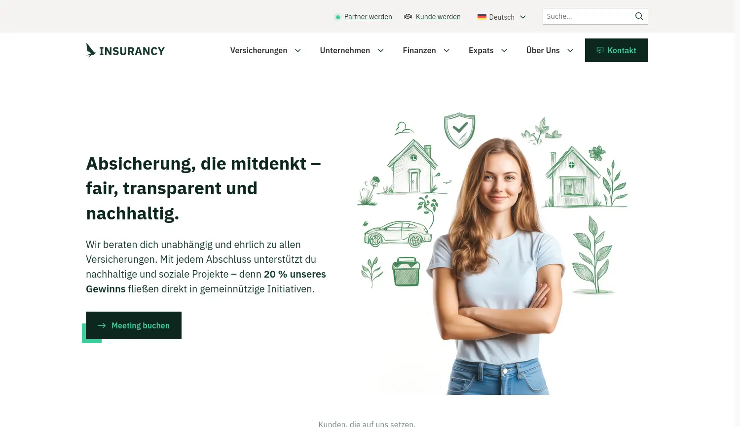 Website der Firma Insurancy