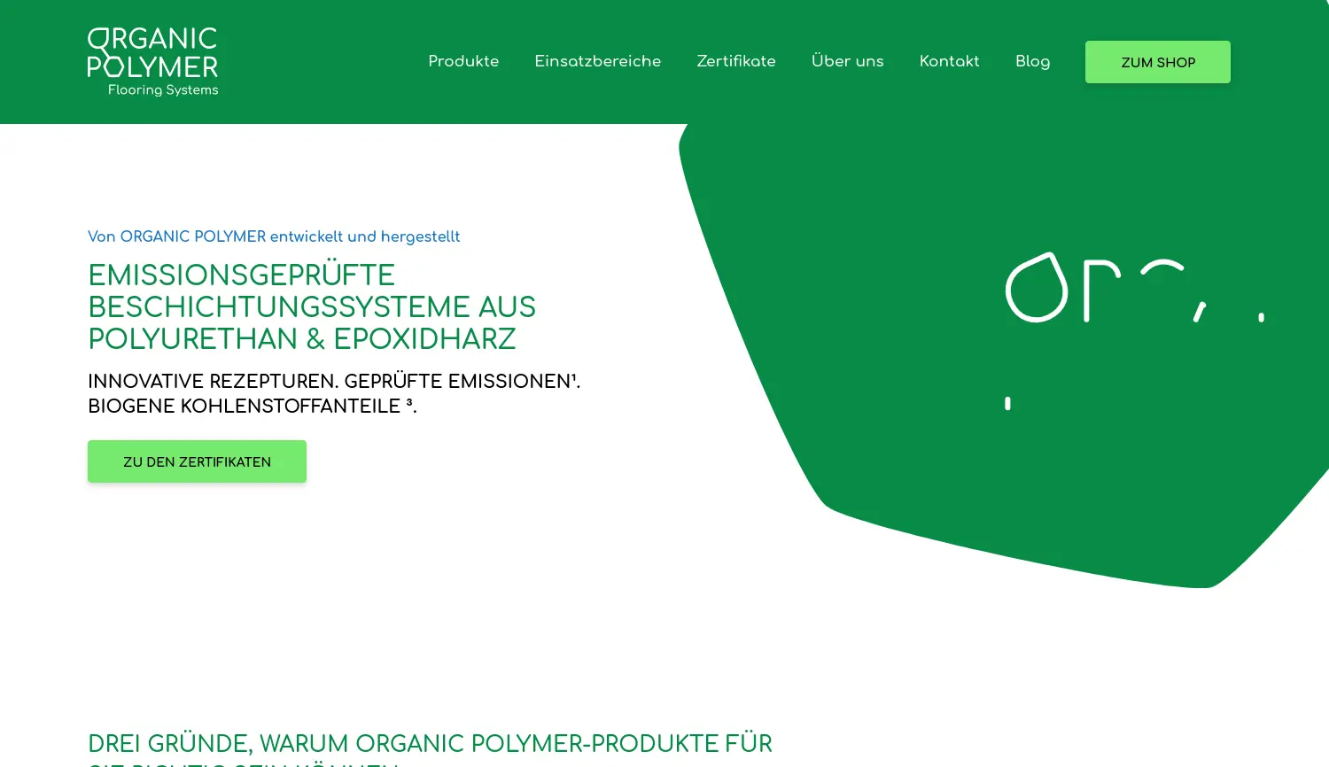 Website der Firma LFS ORGANIC POLYMER GmbH & Co. KG