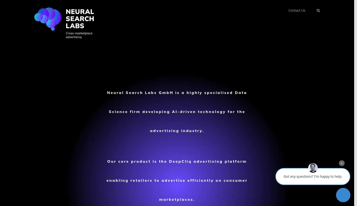 Website der Firma Neural Search Labs GmbH