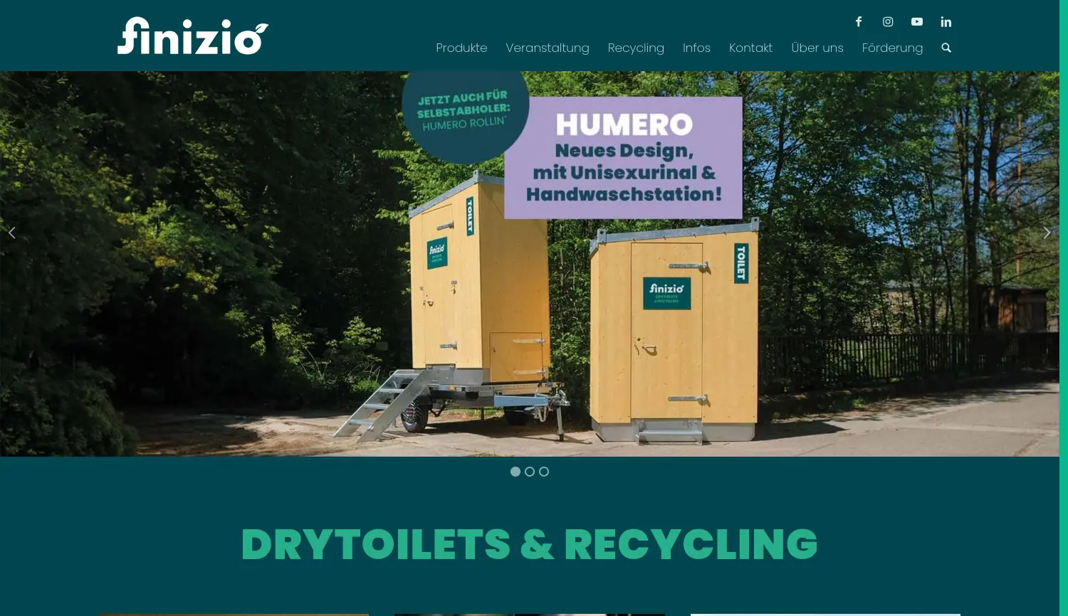 Website der Firma Finizio GmbH