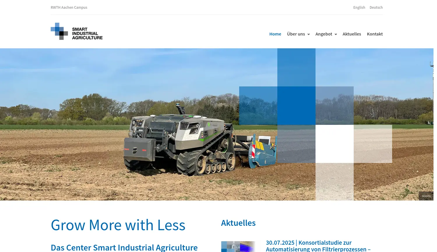 Website der Firma Center Smart Industrial Agriculture GmbH