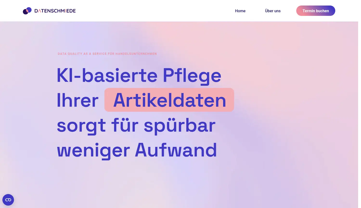 Website der Firma Datenschmiede.ai GmbH