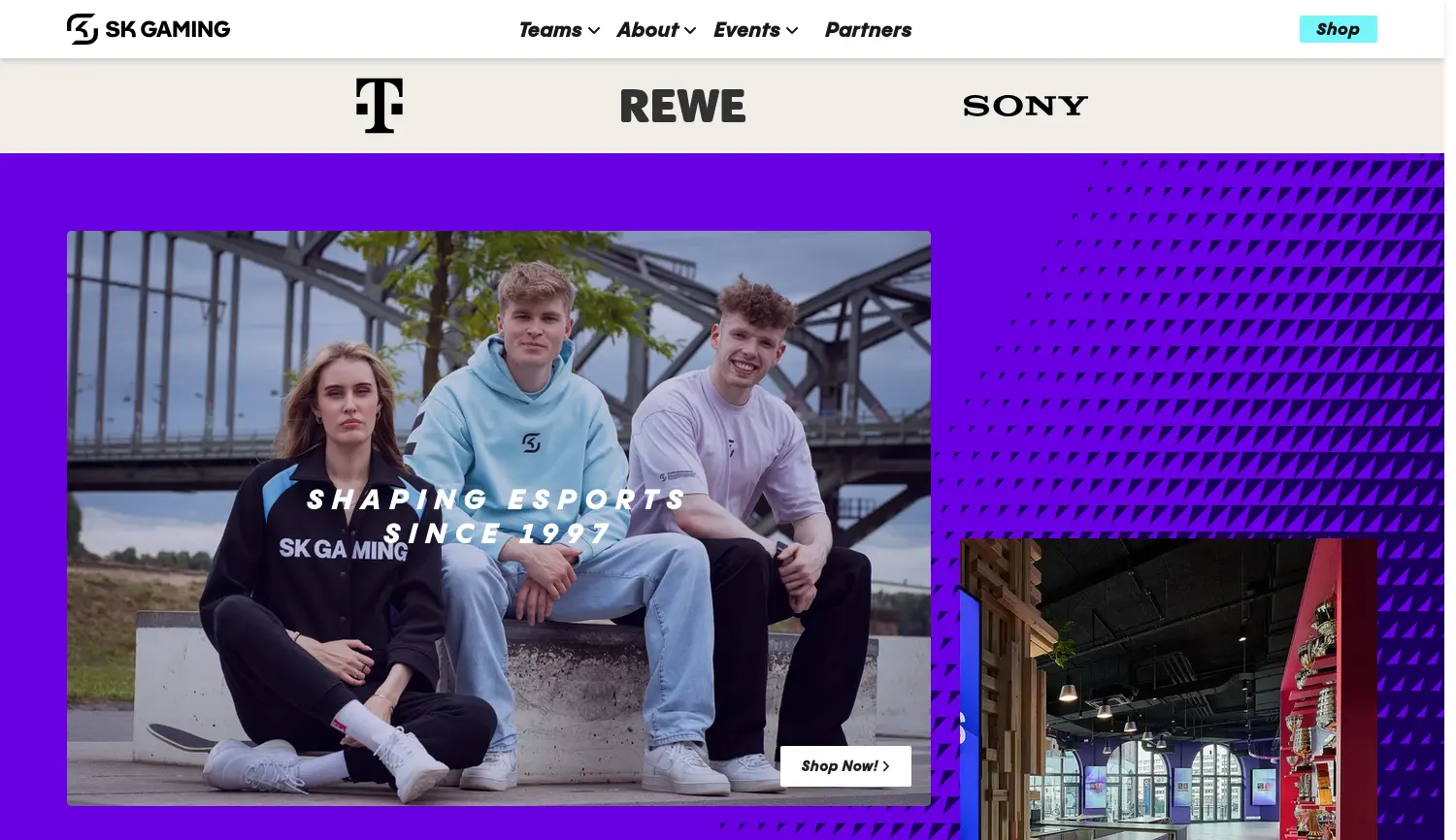 Website der Firma SK Gaming GmbH & Co. KG