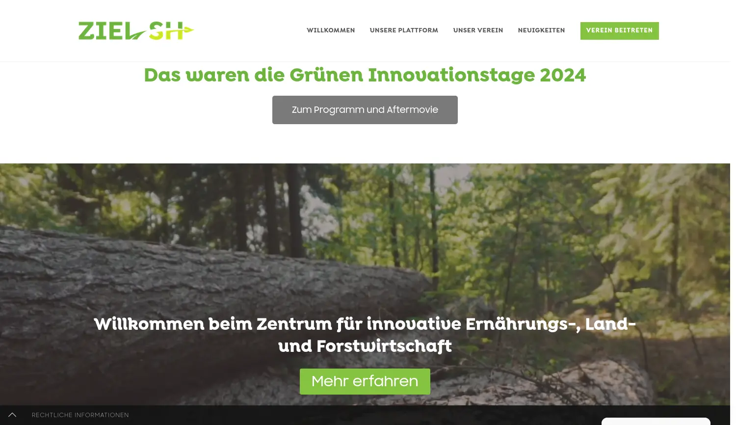 Website der Firma ZIEL-SH e.V.