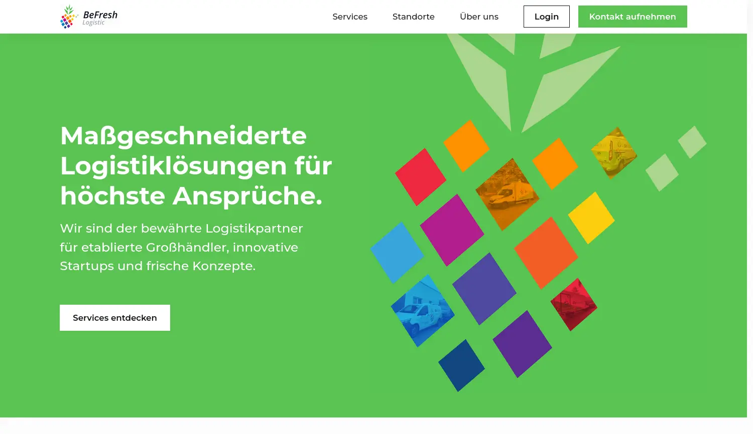 Website der Firma Be Fresh Logistic GmbH & Co. KG