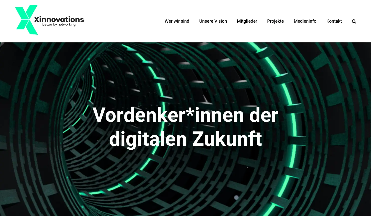 Website der Firma Xinnovations e. V.