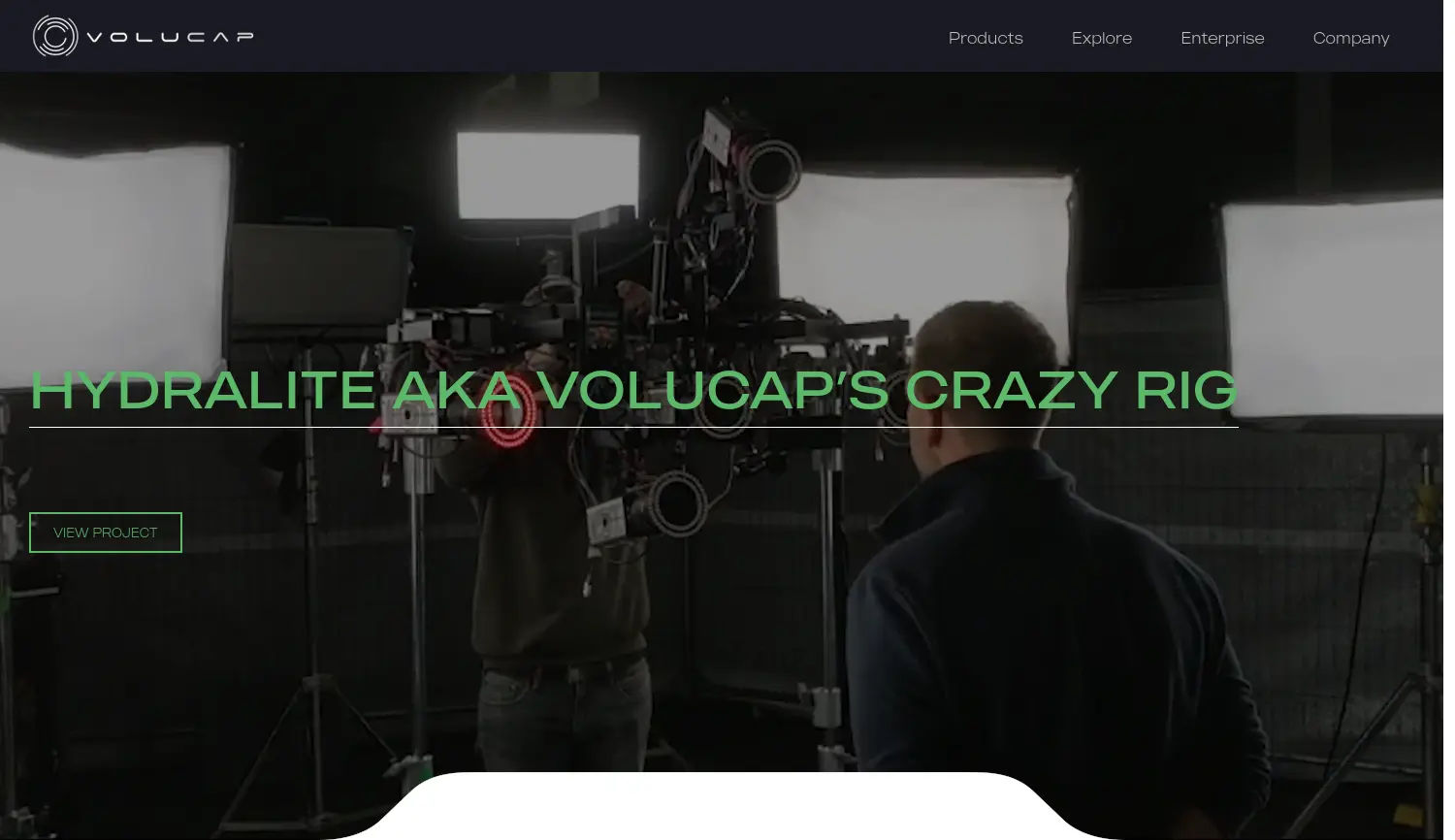Website der Firma Volucap GmbH