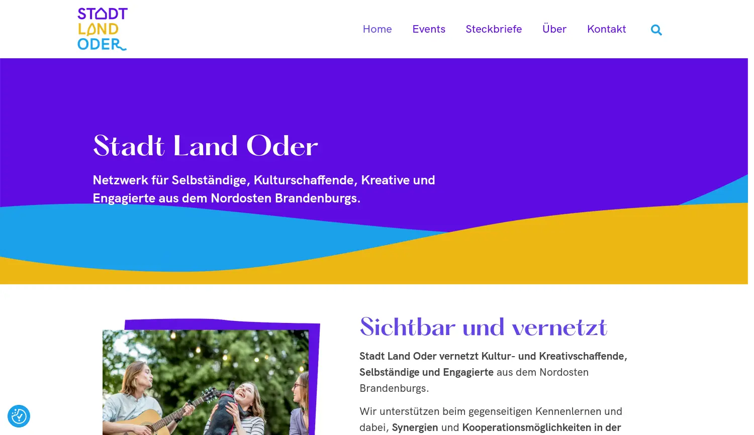 Website der Firma Nadine Binias Stadt Land Oder