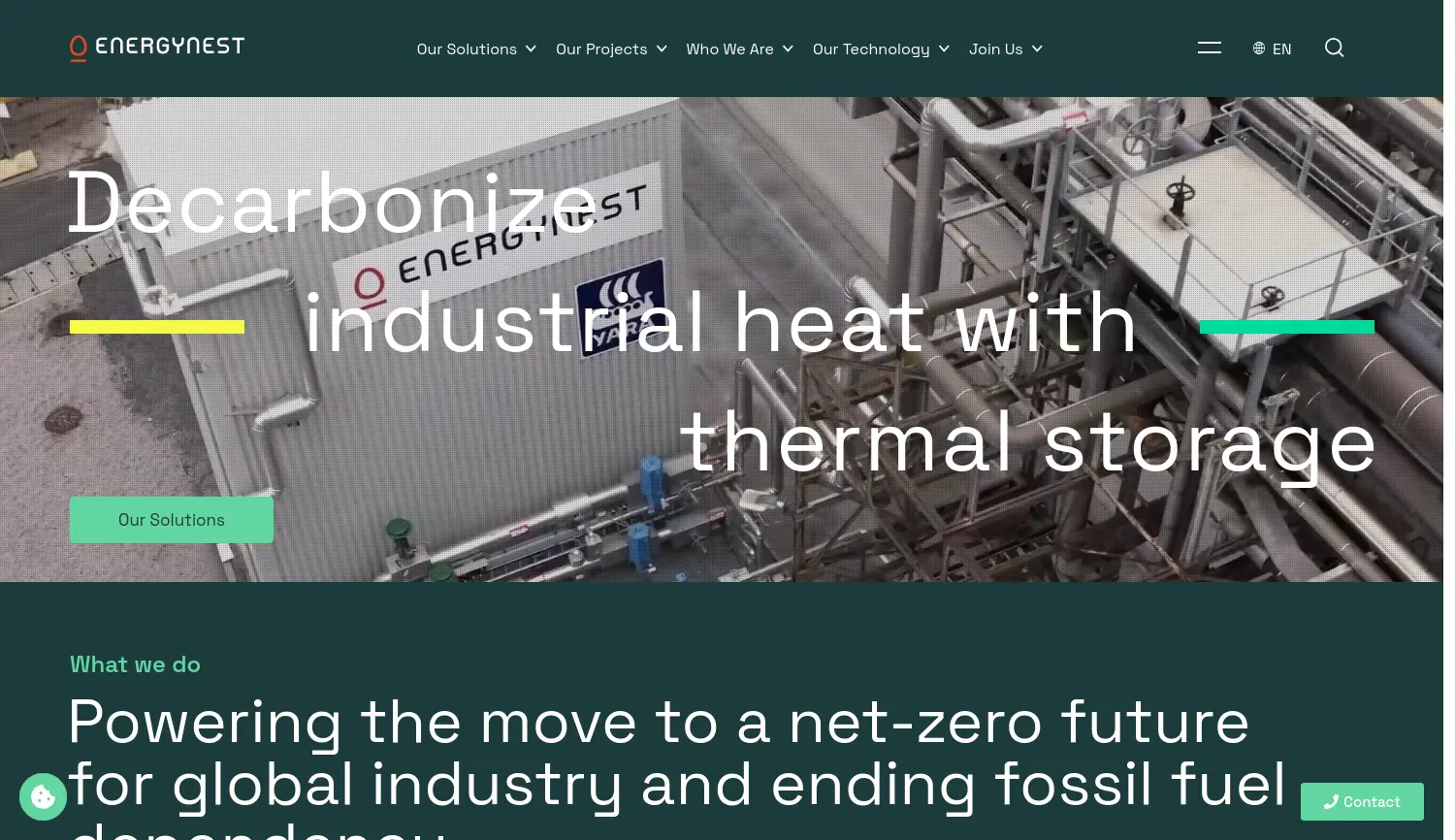 Website der Firma ENERGYNEST GmbH