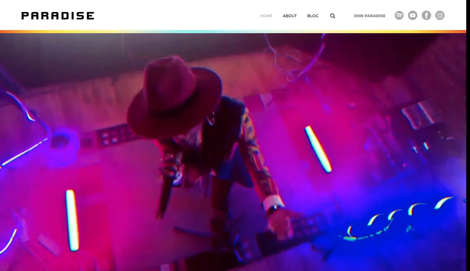 Website der Firma Paradise Entertainment & Distribution GmbH