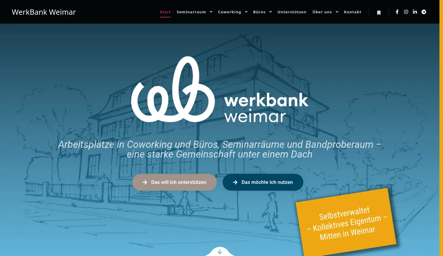 Website der Firma Häuser für Alle Weimar GmbH