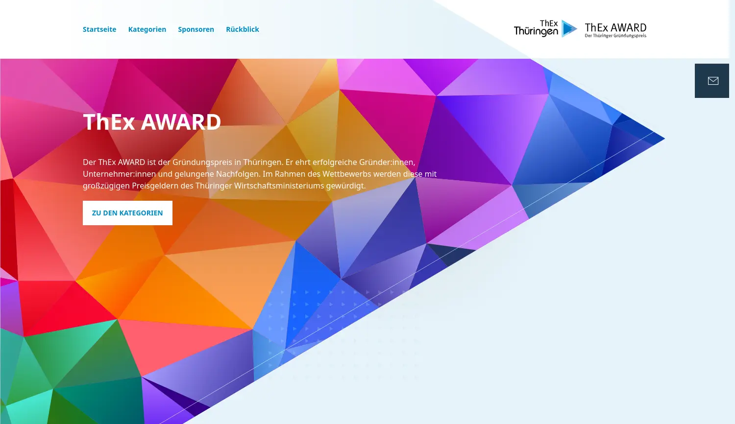 Website der Firma Thüringer Aufbaubank Anstalt öffentlichen Rechts