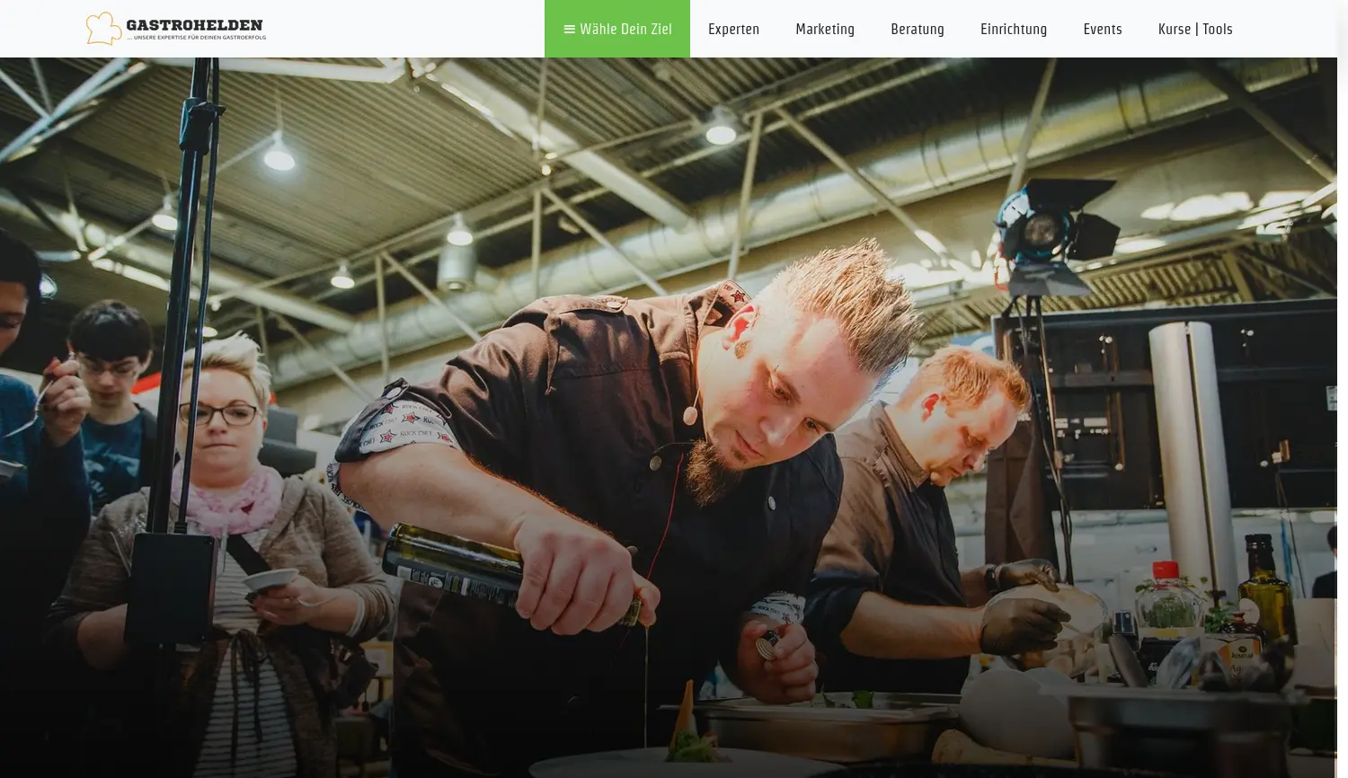 Website der Firma Gastrohelden