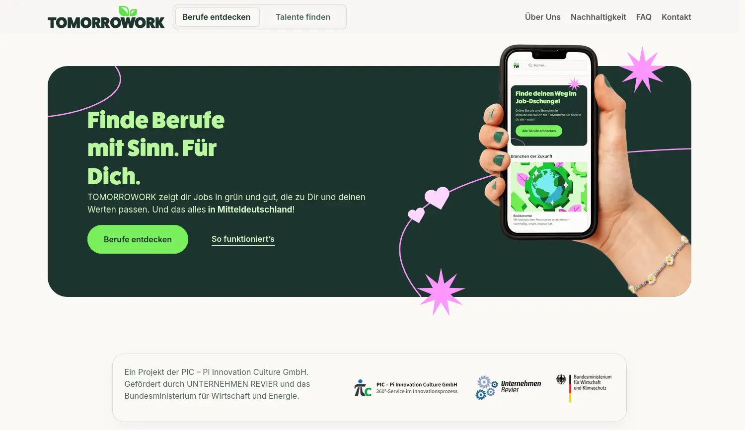 Website der Firma PIC – Pi Innovation Culture GmbH