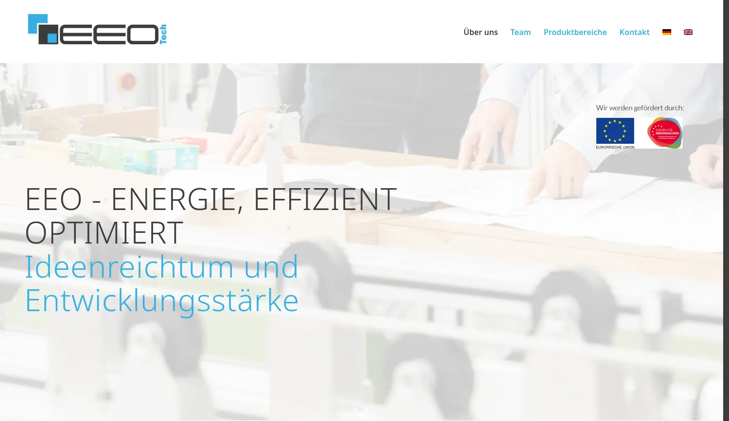 Website der Firma EEO Tech GmbH