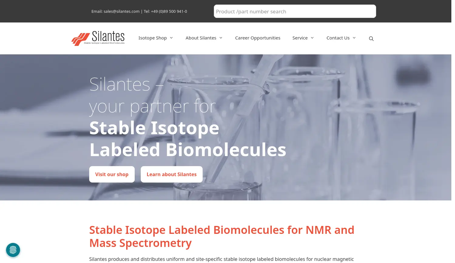 Website der Firma Silantes GmbH