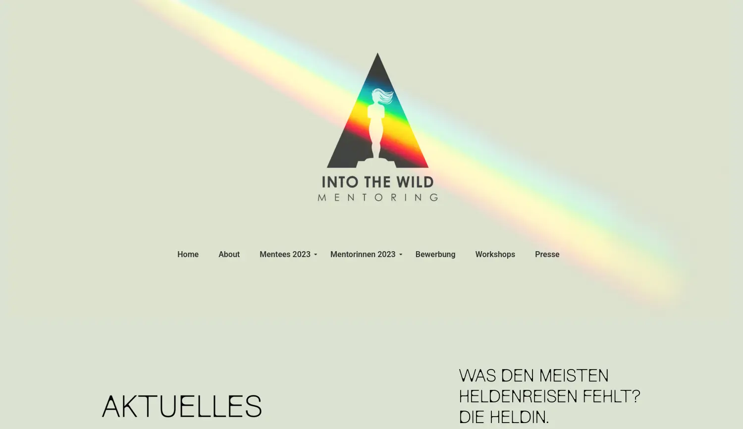 Website der Firma Into the Wild Mentoring