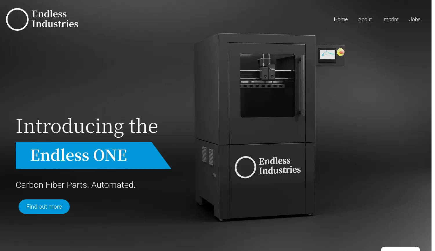 Website der Firma Endless Industries GmbH