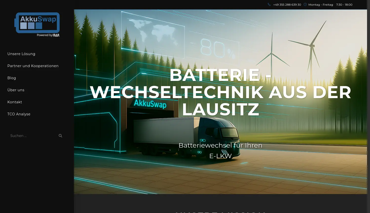 Website der Firma IBAR Systemtechnik GmbH