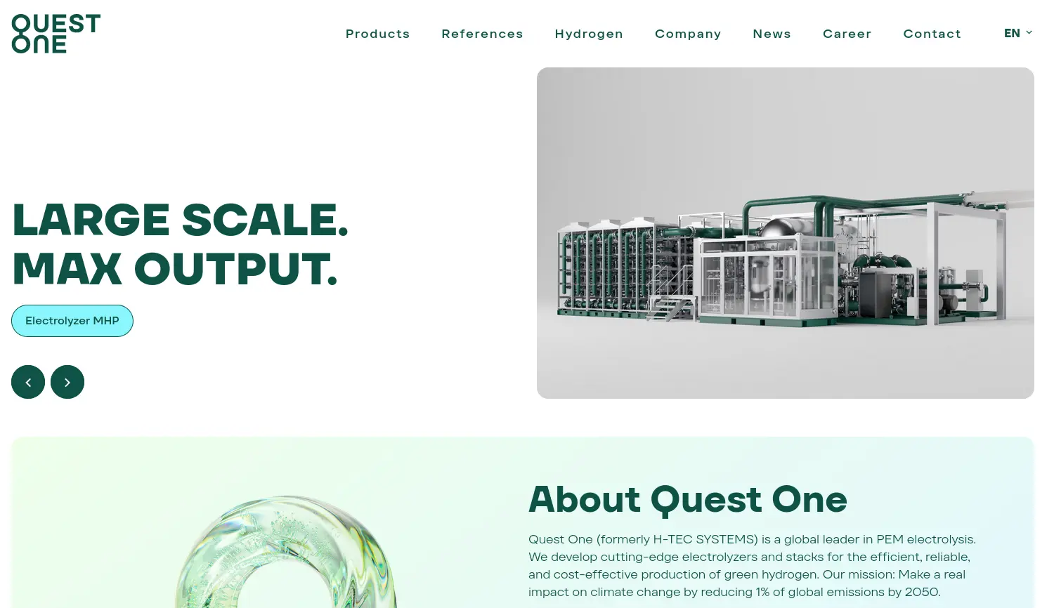Website der Firma Quest One GmbH