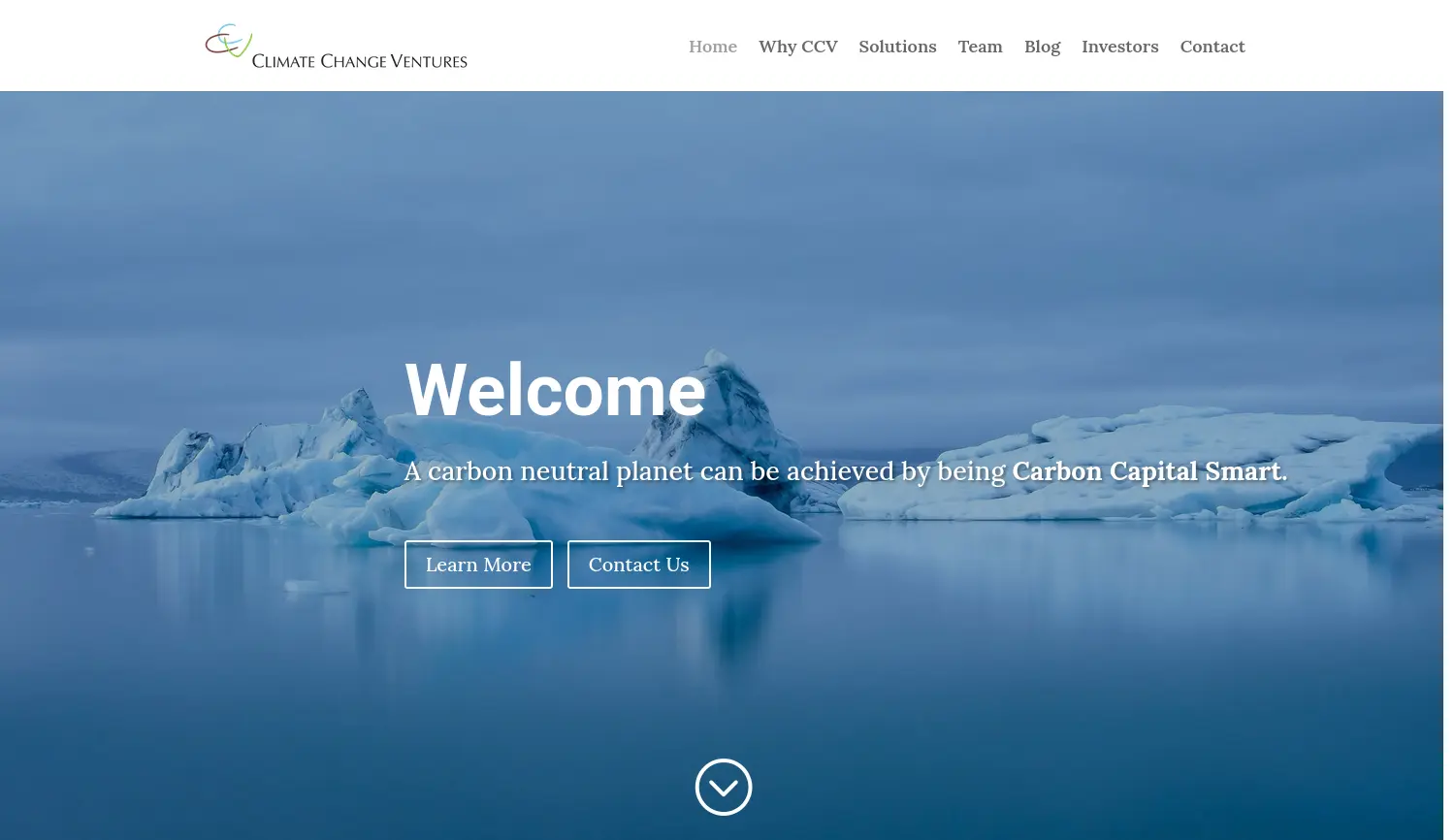 Website der Firma Climate Change Ventures