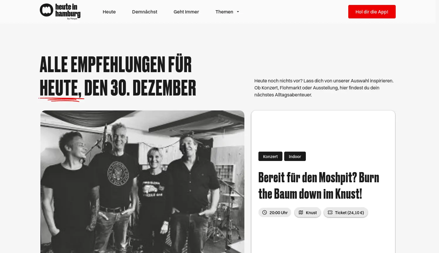 Website der Firma Haspa Next GmbH