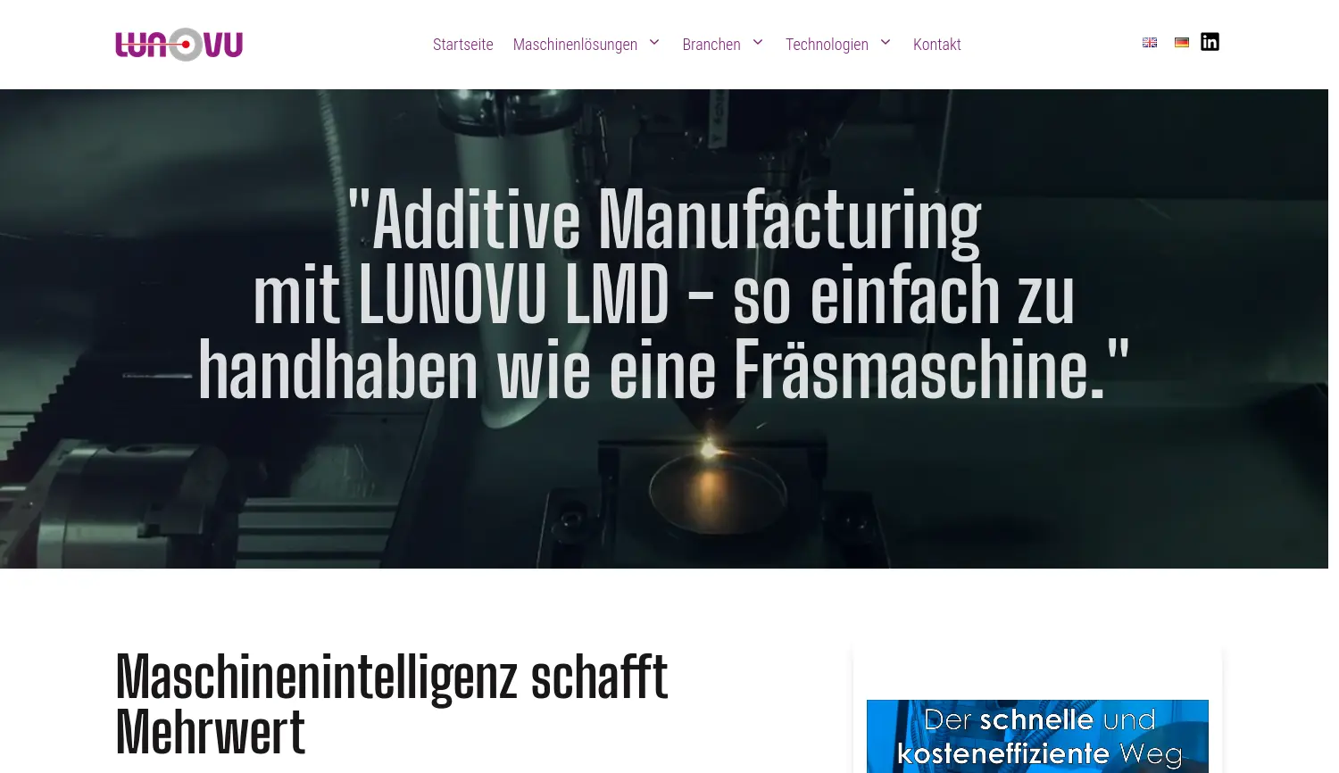 Website der Firma SATO Maschinenbau GmbH & Co. KG