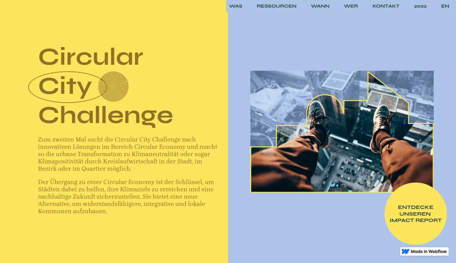 Website der Firma Circular City Challenge