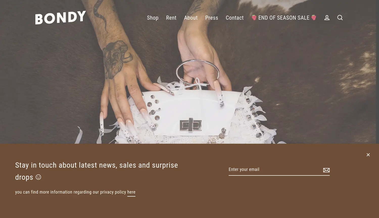 Website der Firma Judith Bondy Modelabel