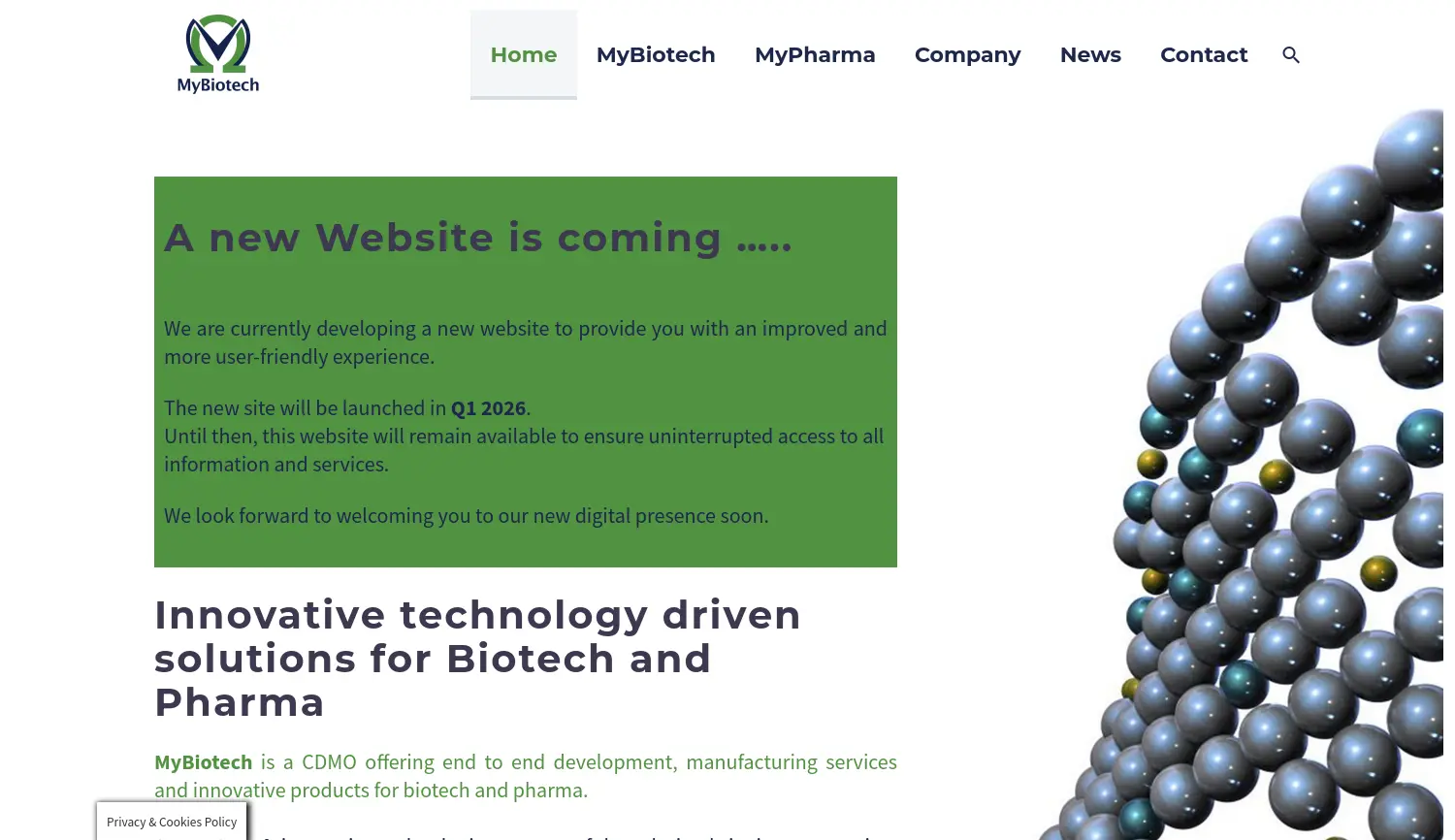 Website der Firma MyBiotech GmbH
