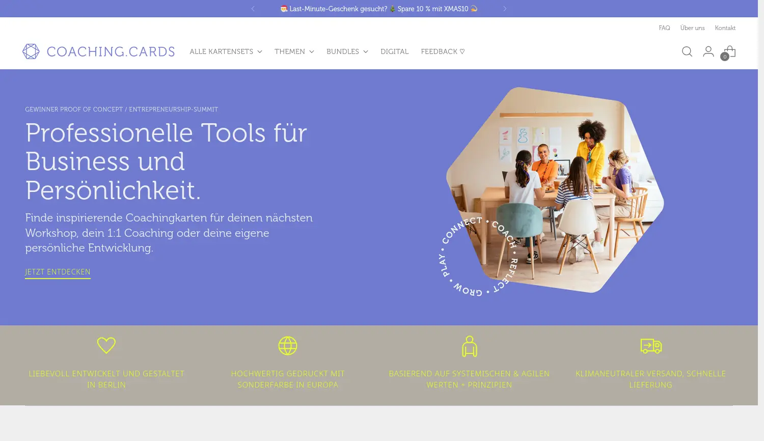 Website der Firma Coaching.Cards