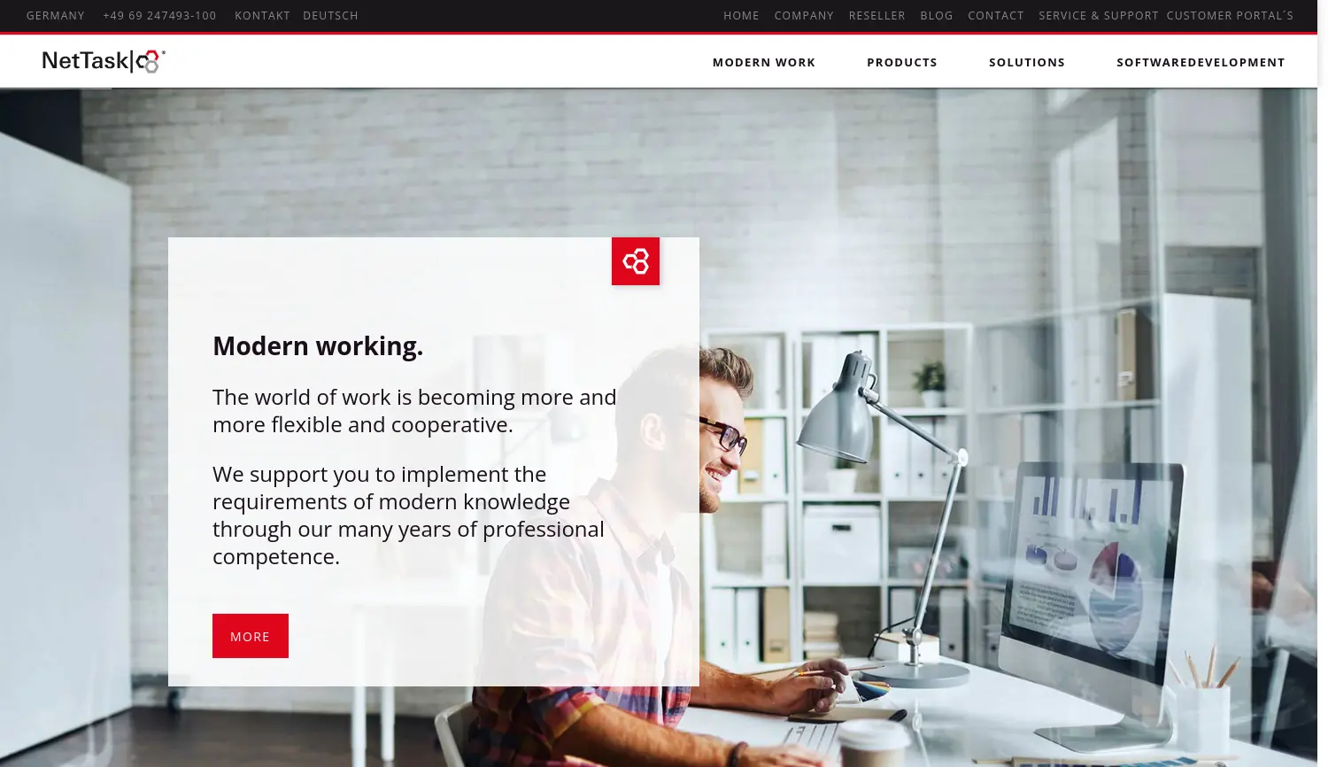 Website der Firma NetTask