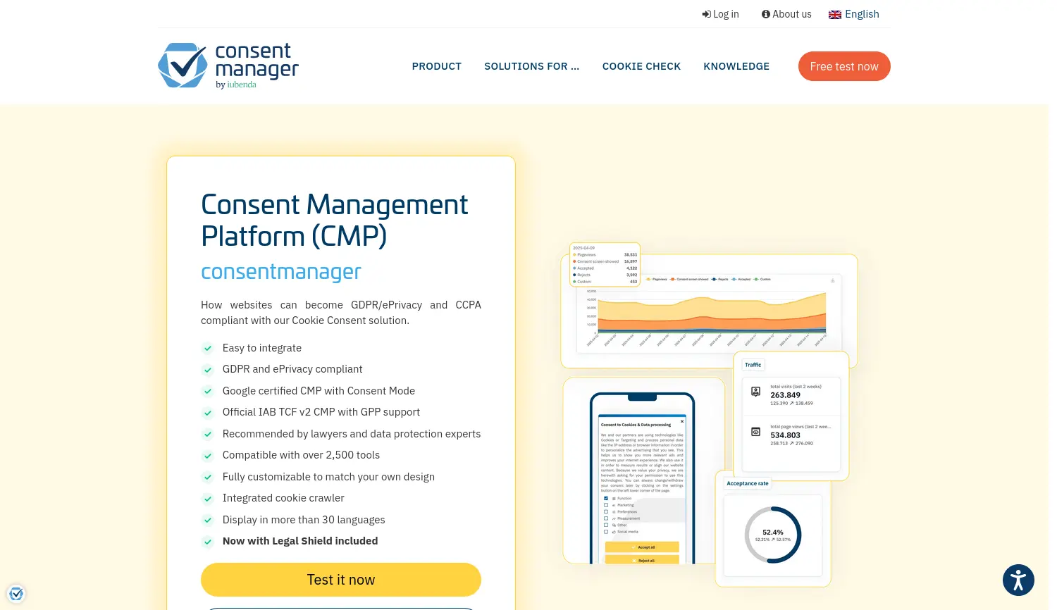 Website der Firma consentmanager AB