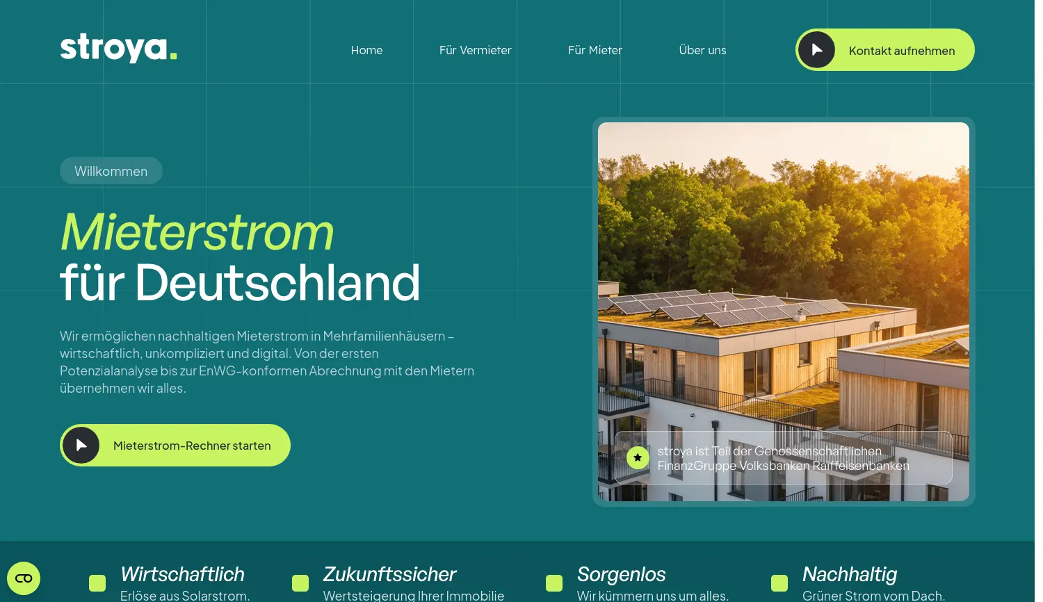 Website der Firma Mieterstrom Hasetal GmbH
