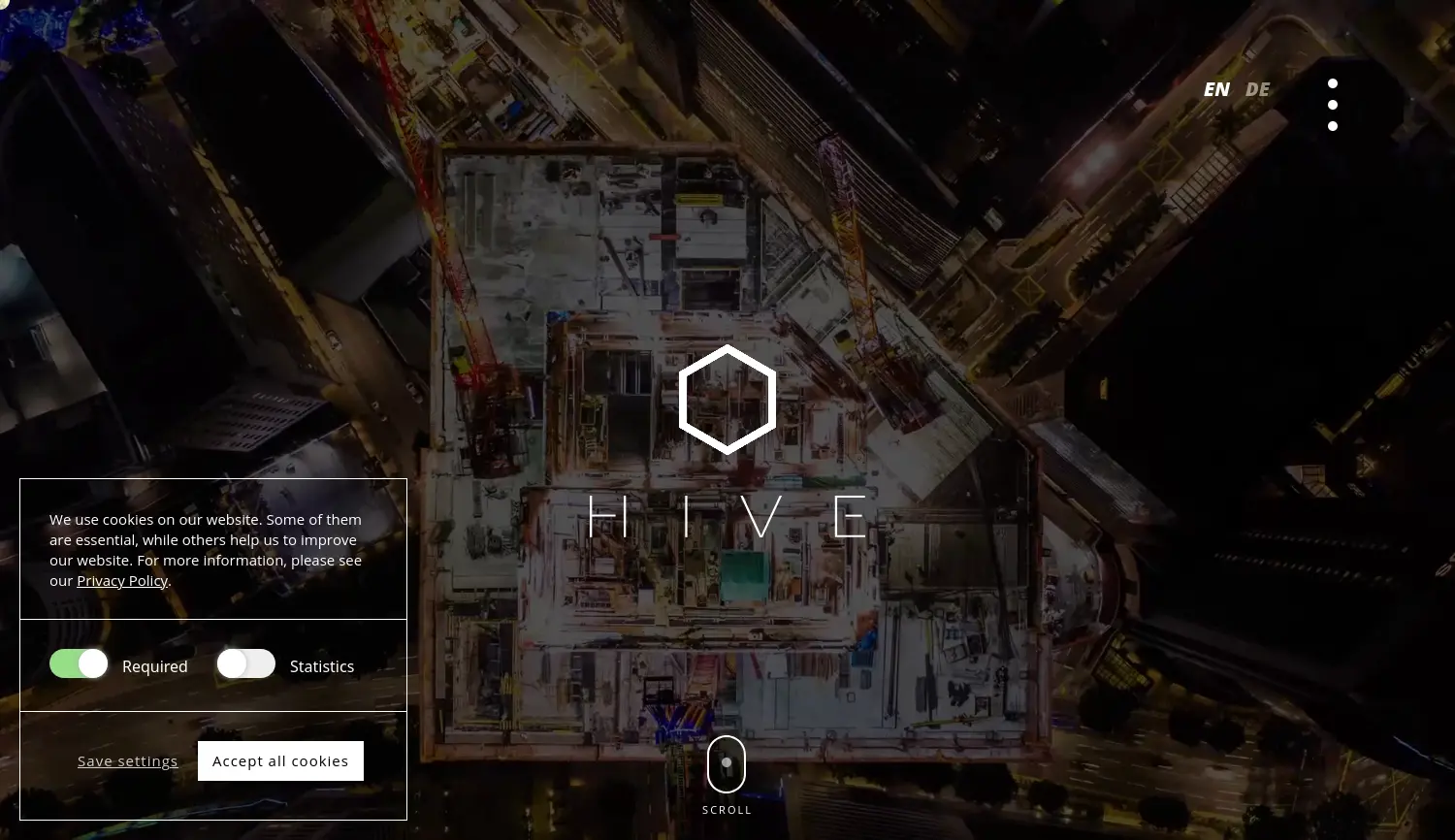 Website der Firma HIVE Systems GmbH