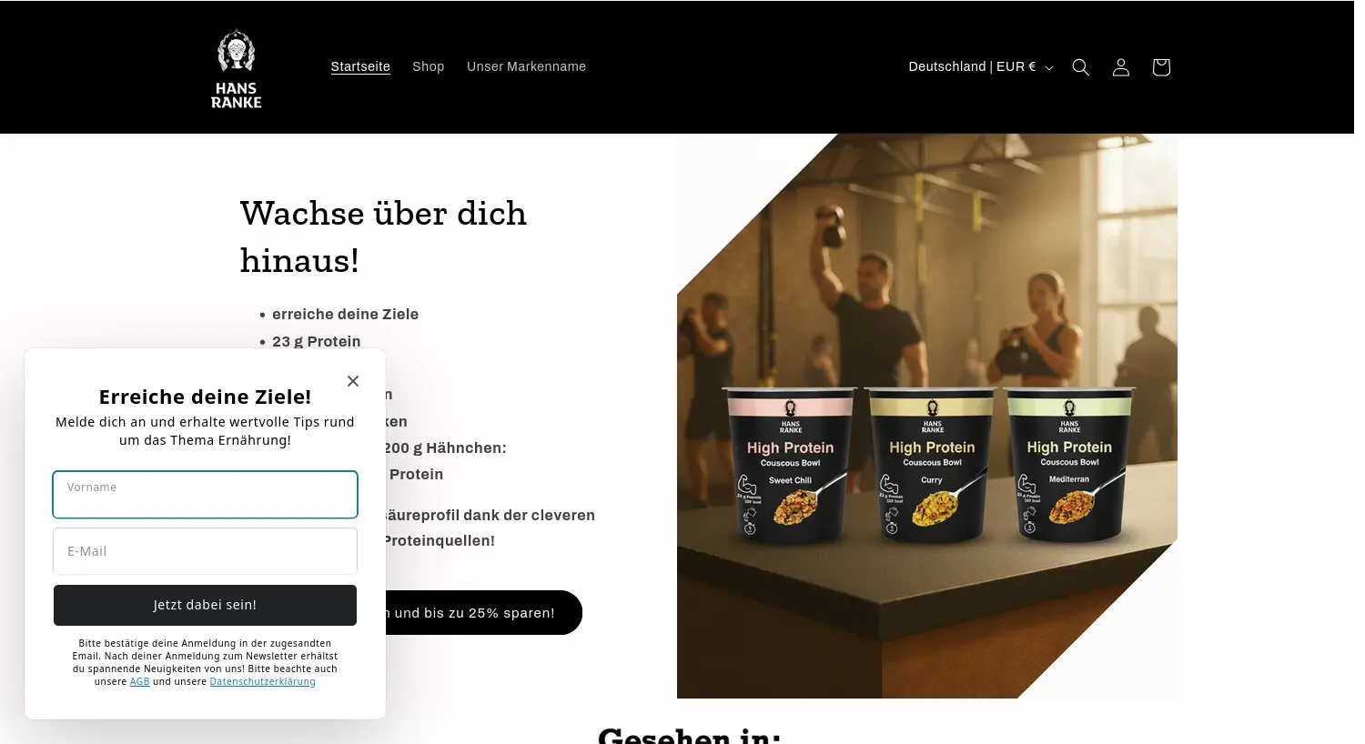 Website der Firma Hans Ranke GmbH