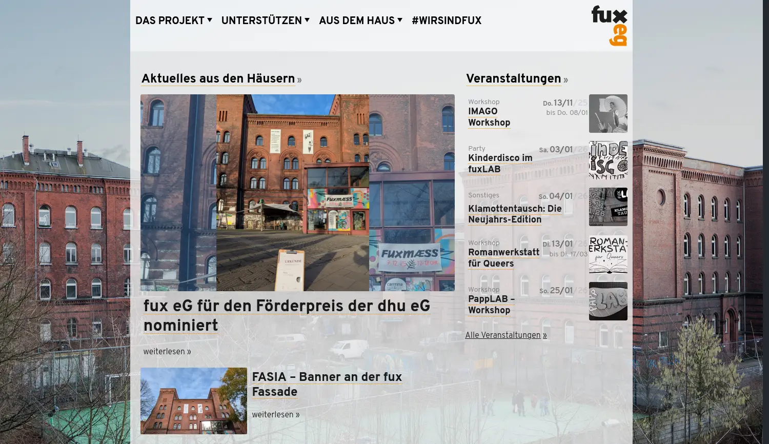 Website der Firma fux eG