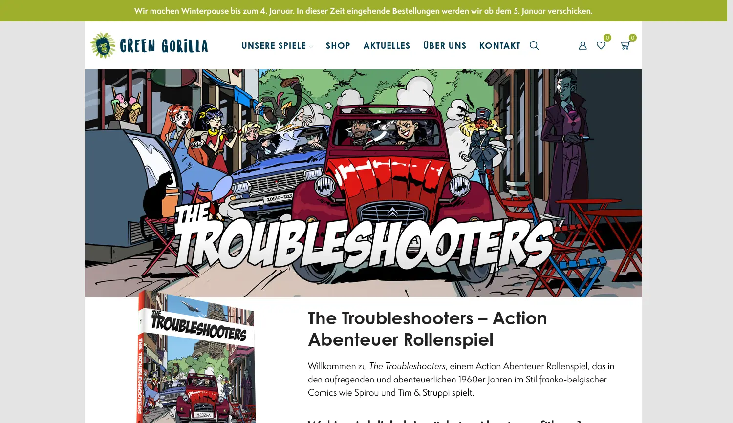 Website der Firma Green Gorilla