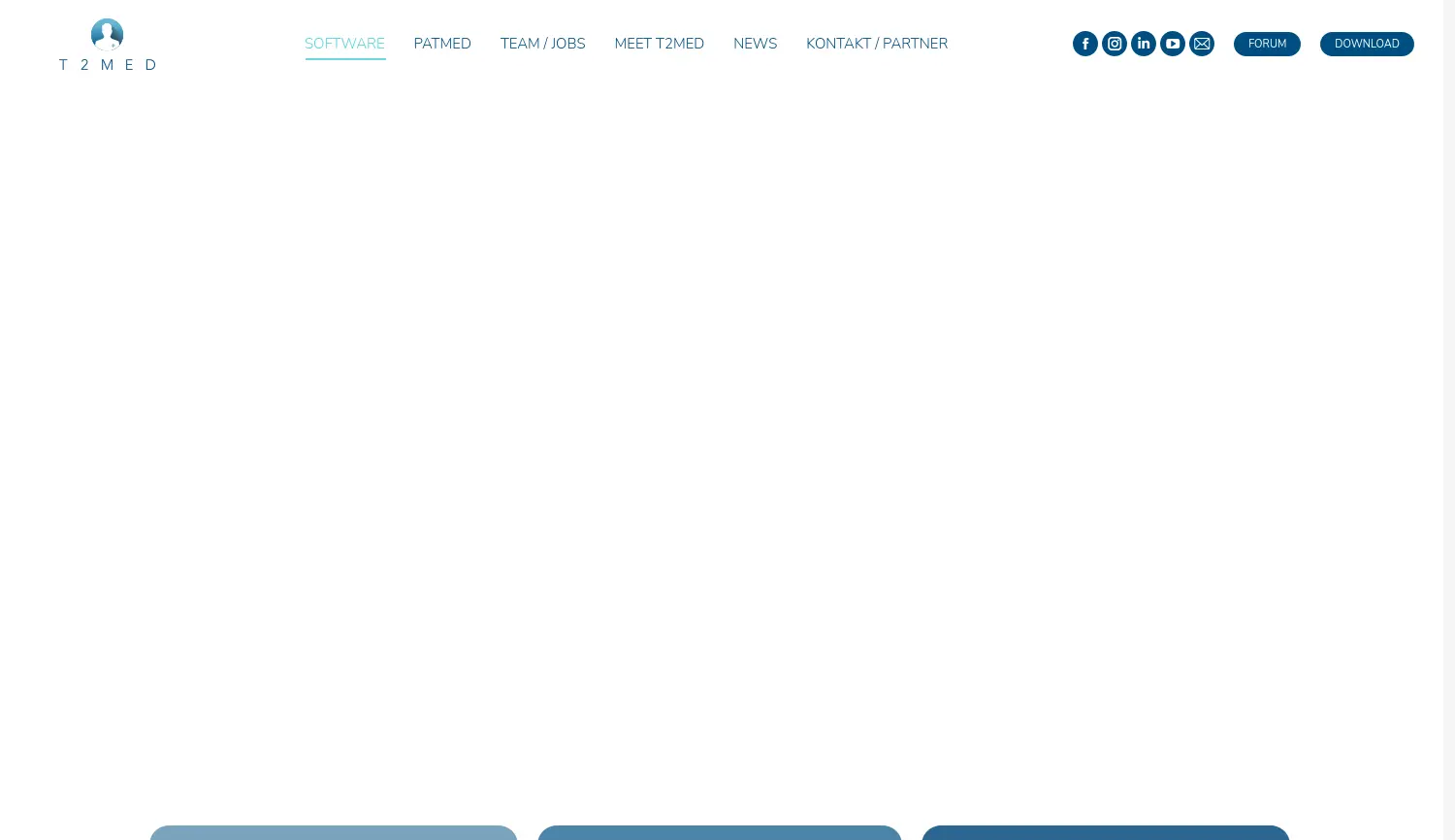 Website der Firma T2med GmbH & Co. KG