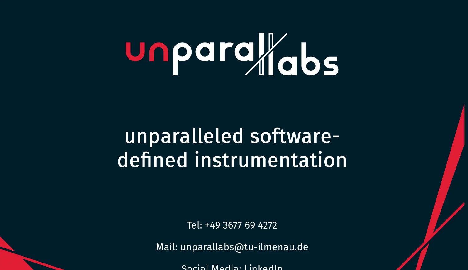 Website der Firma unparallabs (Inh. Carsten Andrich)