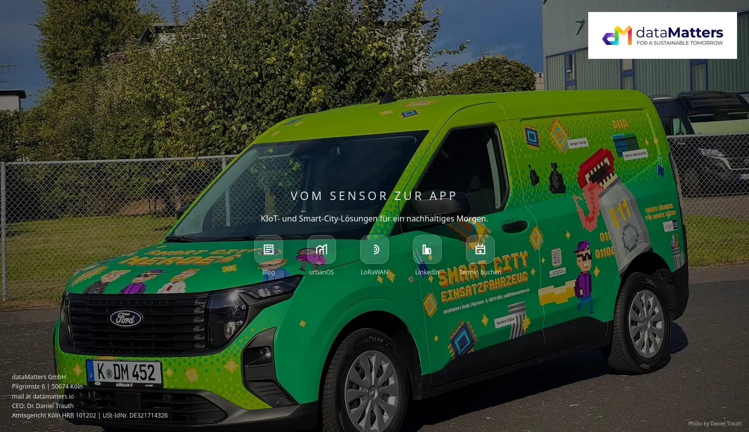 Website der Firma dataMatters GmbH