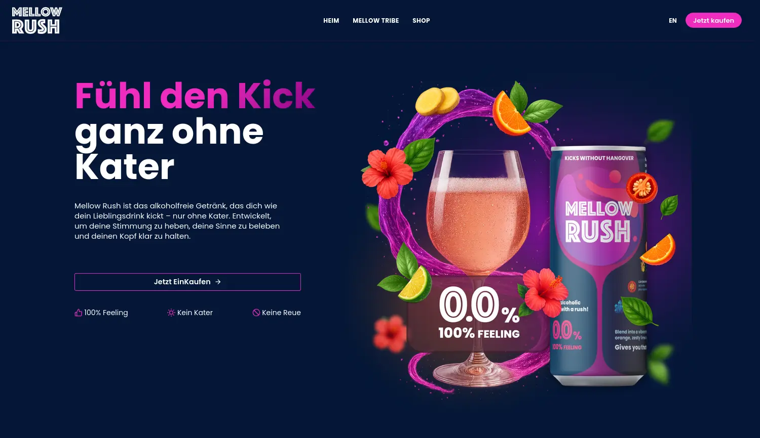 Website der Firma Mellow GmbH