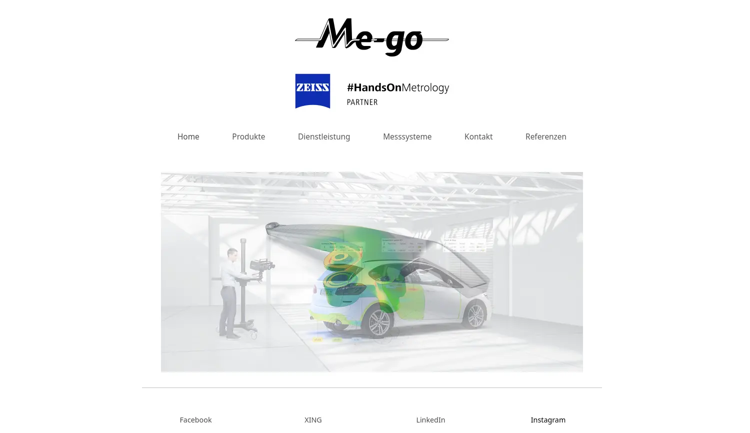 Website der Firma Me-go GmbH