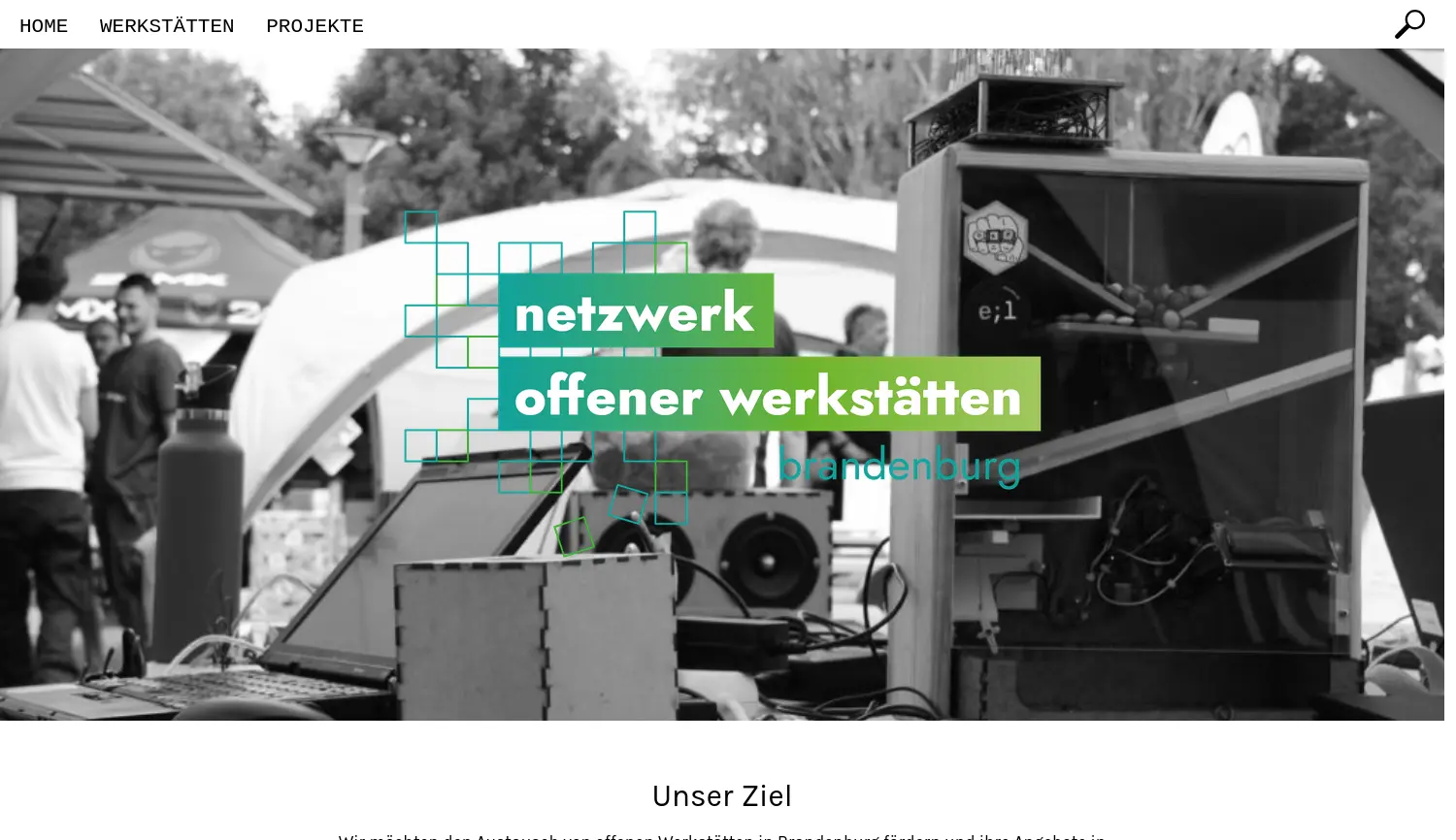 Website der Firma FabLab Cottbus e.V.