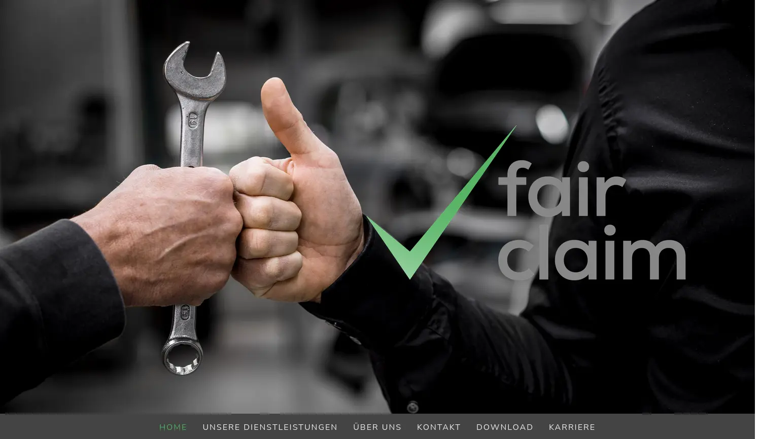 Website der Firma MRM fair claim GmbH