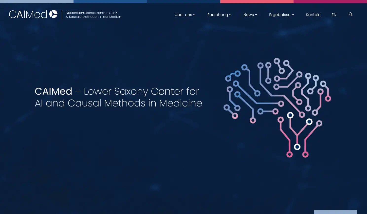 Website der Firma CAIMed Konsortium