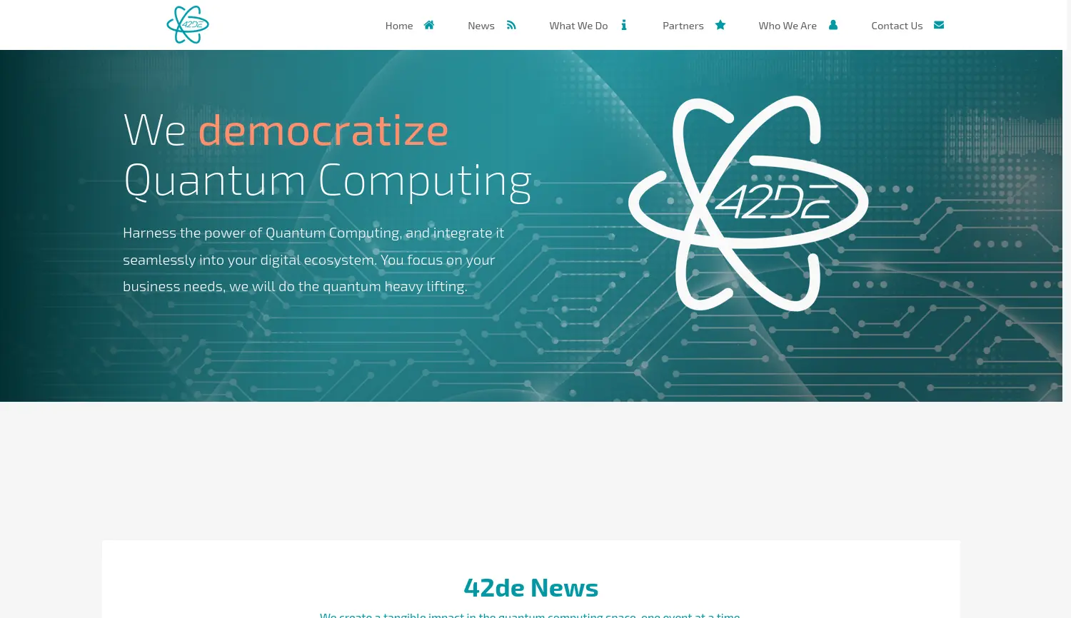 Website der Firma 42de GmbH