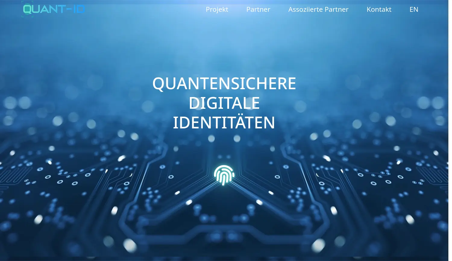 Website der Firma Quant-X Security & Coding GmbH