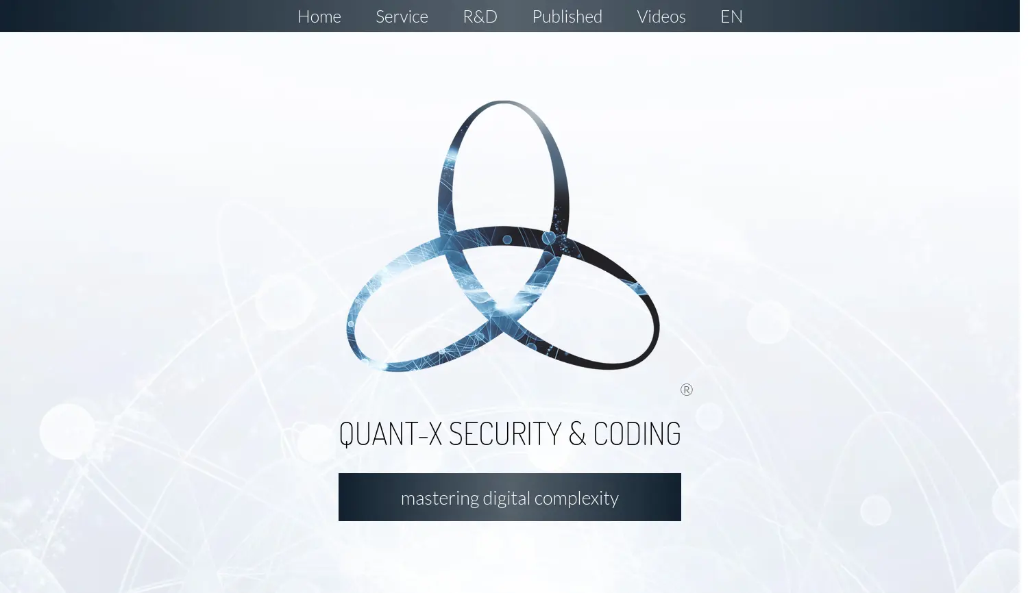 Website der Firma Quant-X Security & Coding GmbH