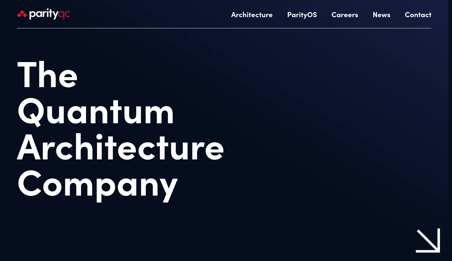 Website der Firma Parity Quantum Computing GmbH